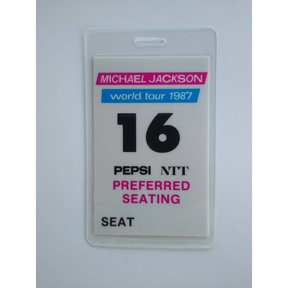 Michael Jackson Preferred Seat #16 Backstage Pass Original Bad 1987 Concert Tour - Picture 2 of 4